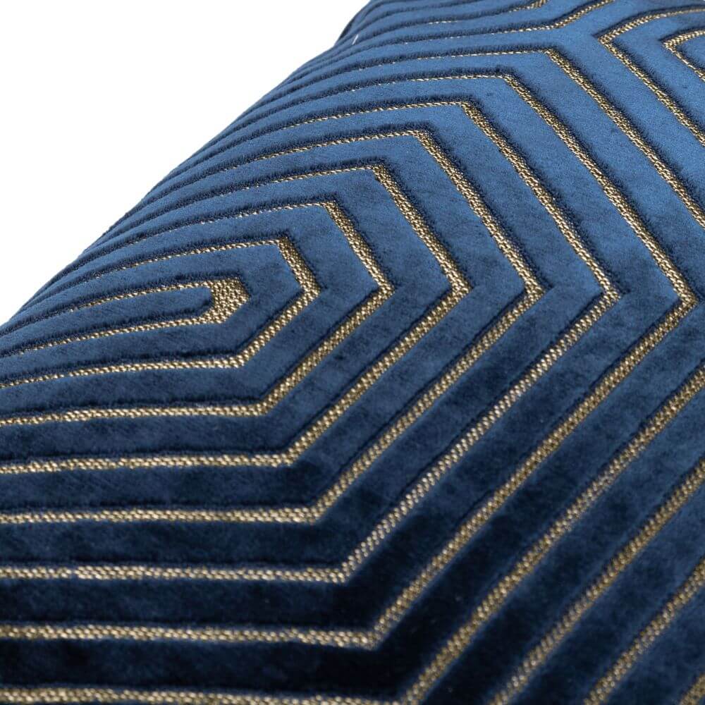 Geo Embossed Feather Cushion
